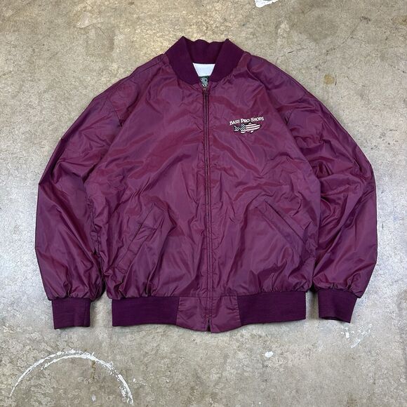 Vintage 80s Bass Pro Shop Satin Jacket - Picture 1 of 5